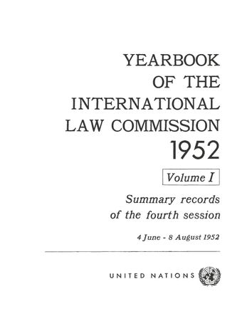image of Yearbook of the International Law Commission 1952, Vol. I