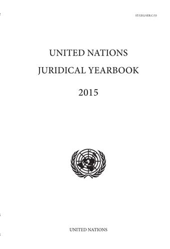 image of United Nations Juridical Yearbook 2015