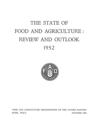 image of The State of Food and Agriculture 1952