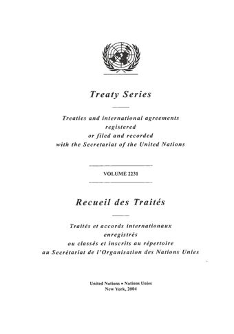 image of No. 39670. United Nations and United States of America