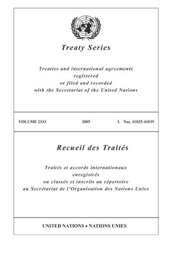 image of Recueil des Traités 2333