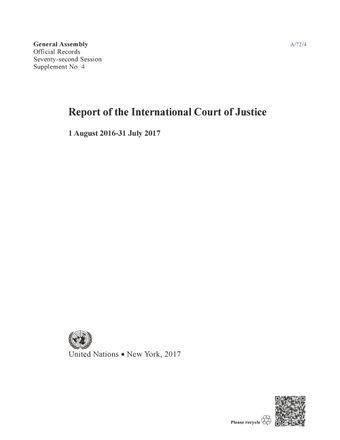 image of Report of the International Court of Justice