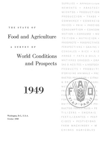 image of The State of Food and Agriculture 1949