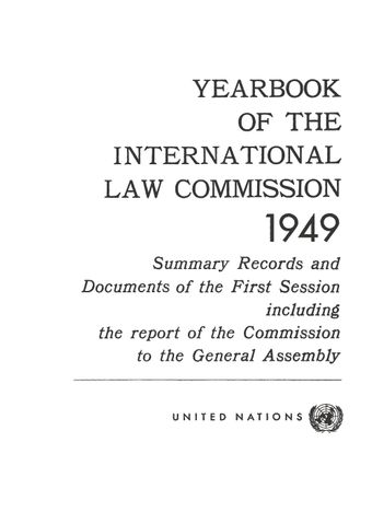 image of Yearbook of the International Law Commission 1949, Vol. I