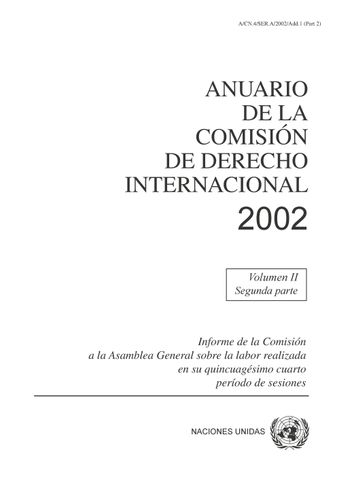 image of Anuario de la Comisión de Derecho Internacional 2002, Vol. II, Parte 2
