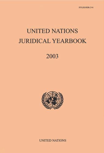 image of United Nations Juridical Yearbook 2003